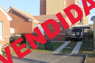 Hermosa casa no pareada,amplio patio,estacionamiento para dos vehículos,cocina amoblada,todo cerámica,dormitorios alfombra,incluye cortinas,lamparas,mosqueteros de aluminio en las ventanas y toldo estacionamiento con instalación eléctrica.

Cerca de colegios,Aiep, locomoción a la puerta.

El condominio cuenta con piscina, áreas verdes,sistema de conserjería las 24 horas y cerco eléctrico.
